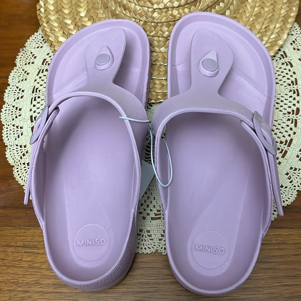 MINISO Life Purple Slide Sandals - Picture 5 of 10
